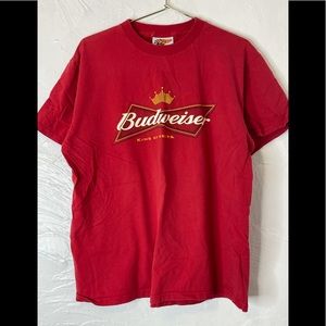 Dale Earnhardt Jr NASCAR TShirt Red Budweiser Sz L